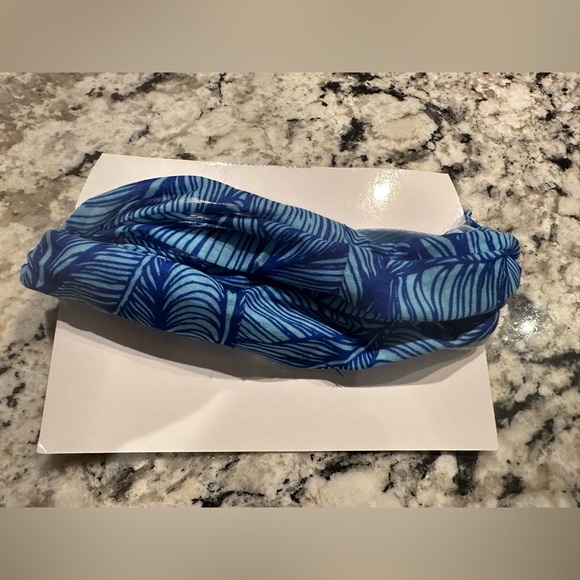 Blue Stretchy Hair Bandanna - Picture 3 of 4